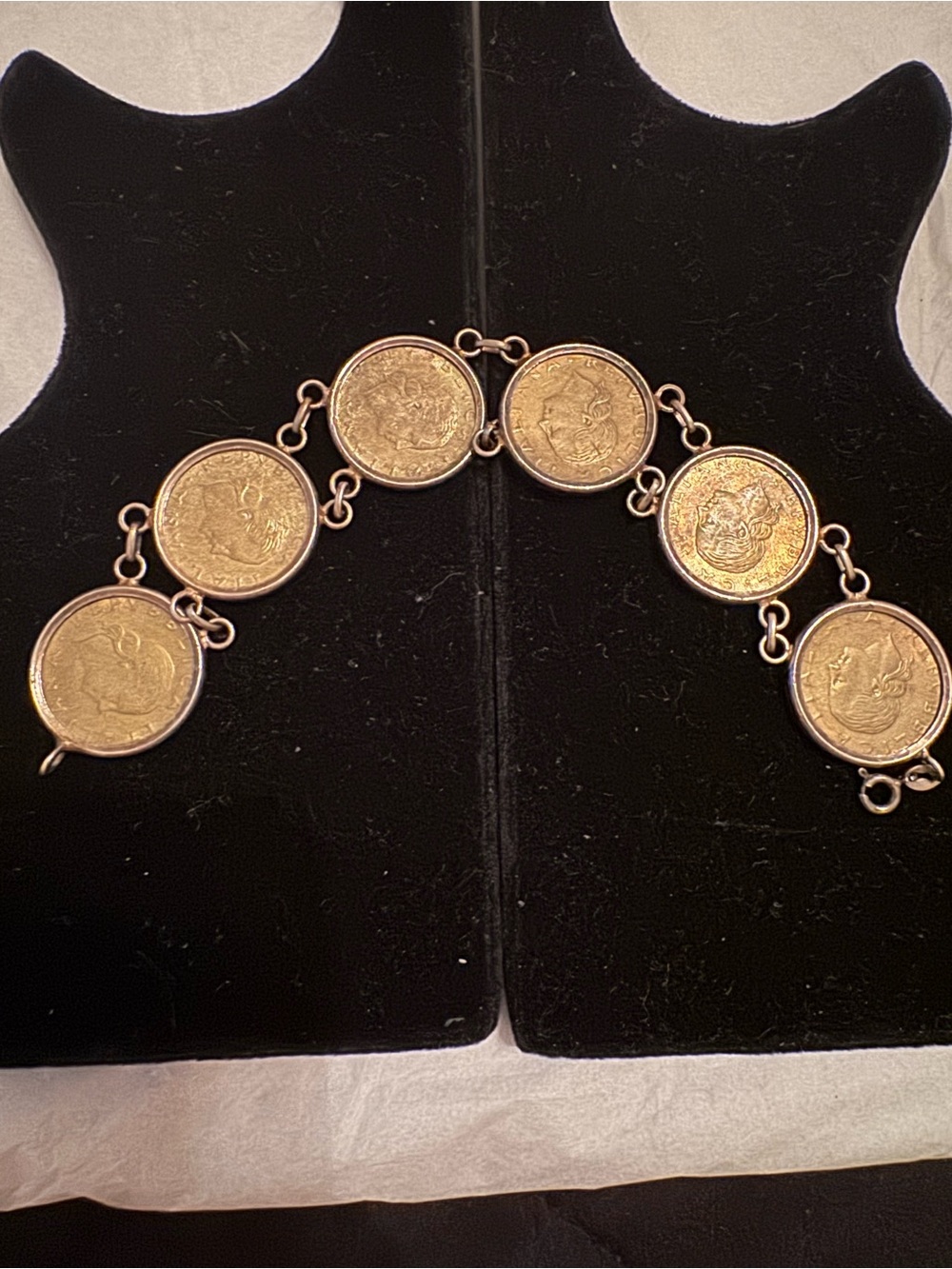 Gold-Tone Coin Link Bracelet - Women’s Fashion Jewelry